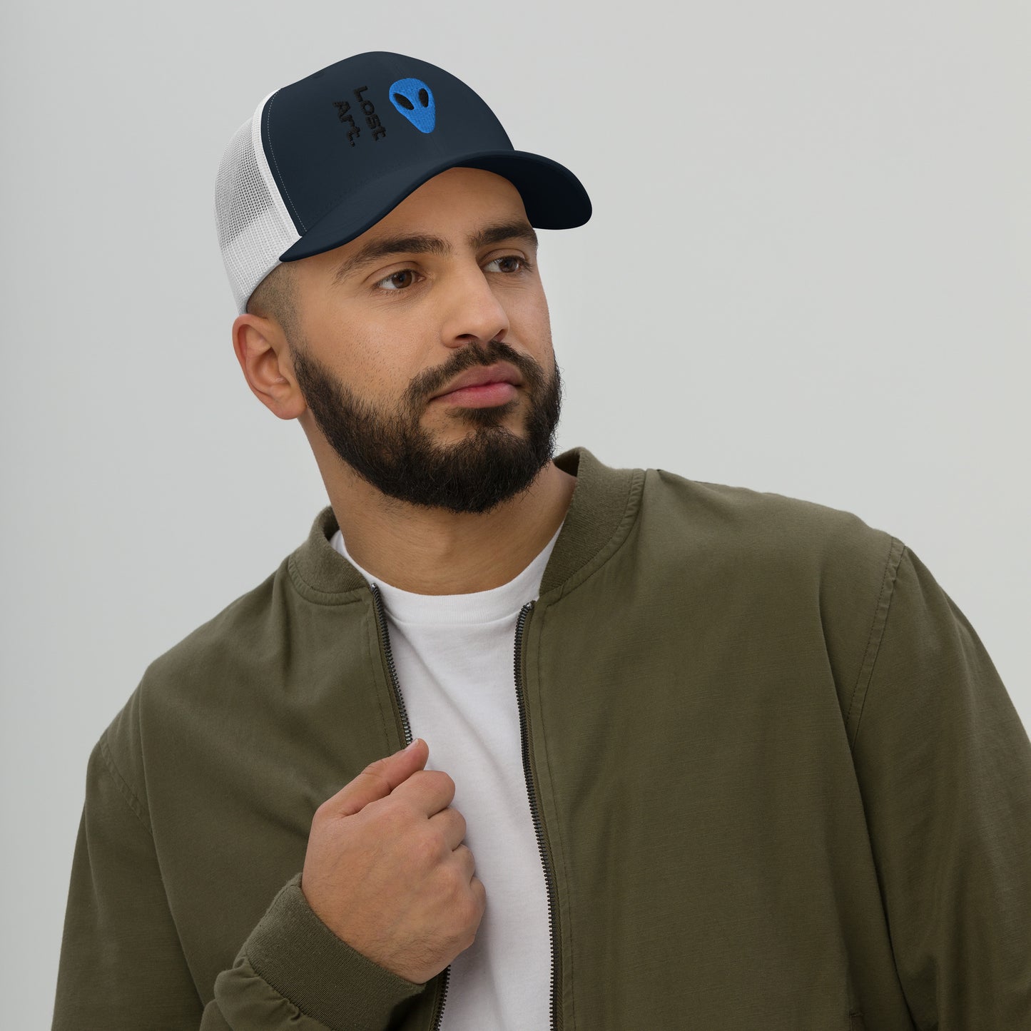 Lost Art Blue Alien Trucker Cap