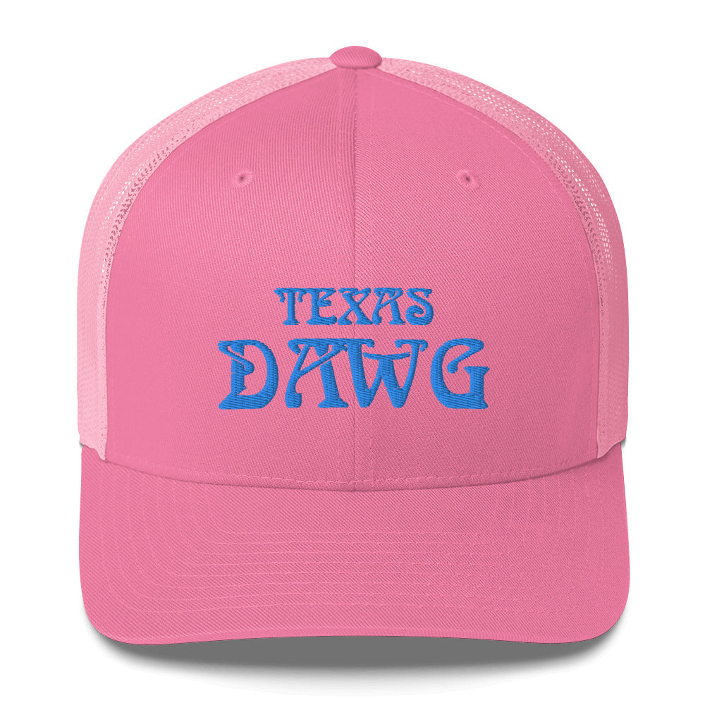 Blue Texas Dawg Funny Trucker Cap