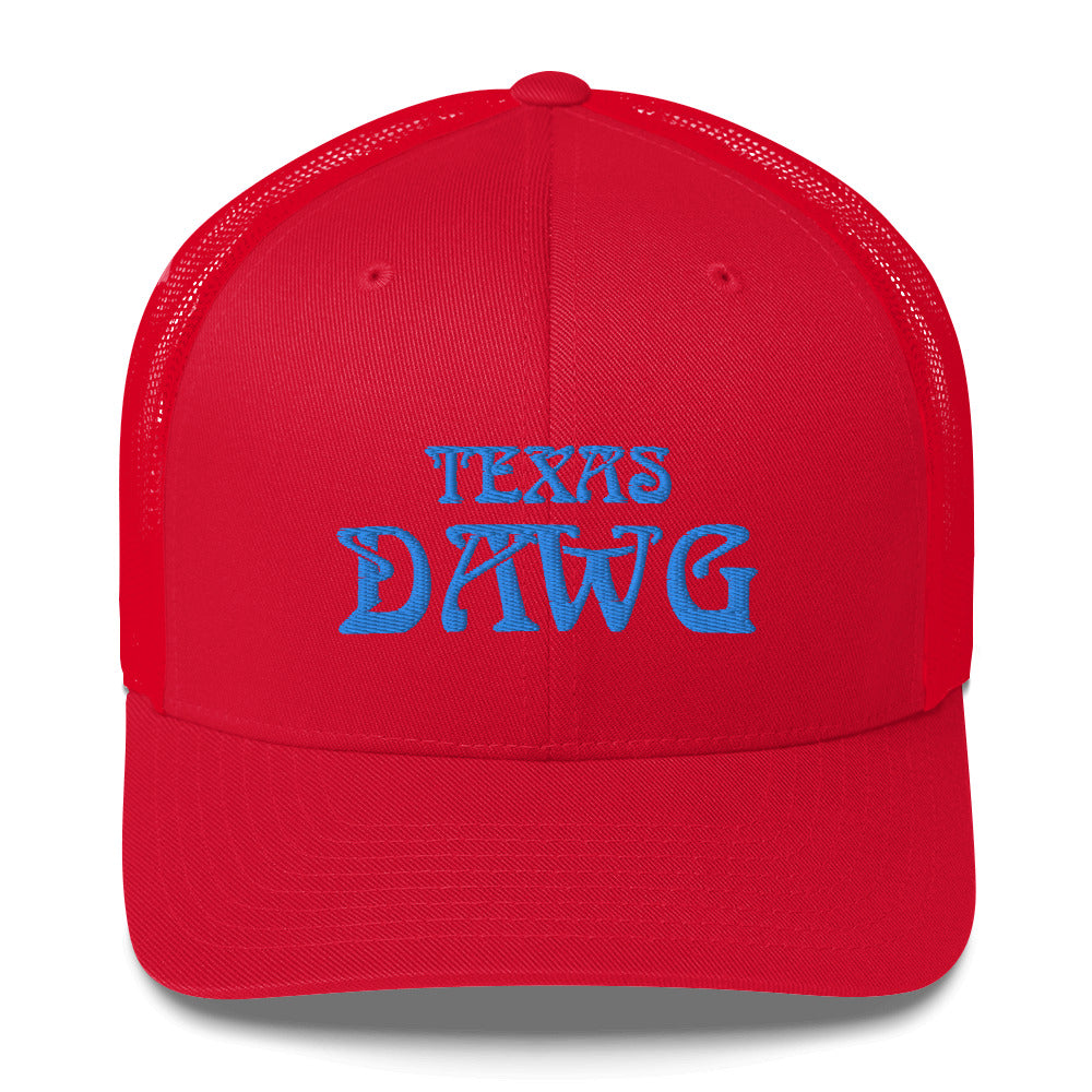 Blue Texas Dawg Funny Trucker Cap