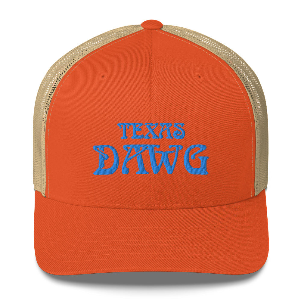Blue Texas Dawg Funny Trucker Cap