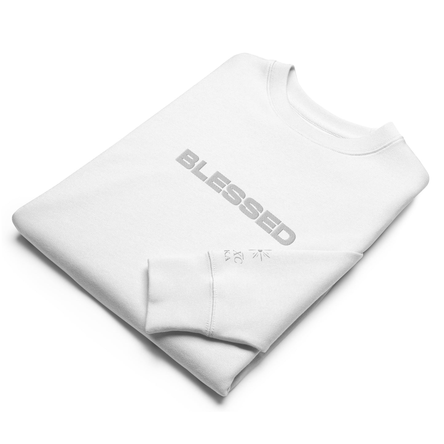 Blessed Organic Cotton White Eco Sweatshirt