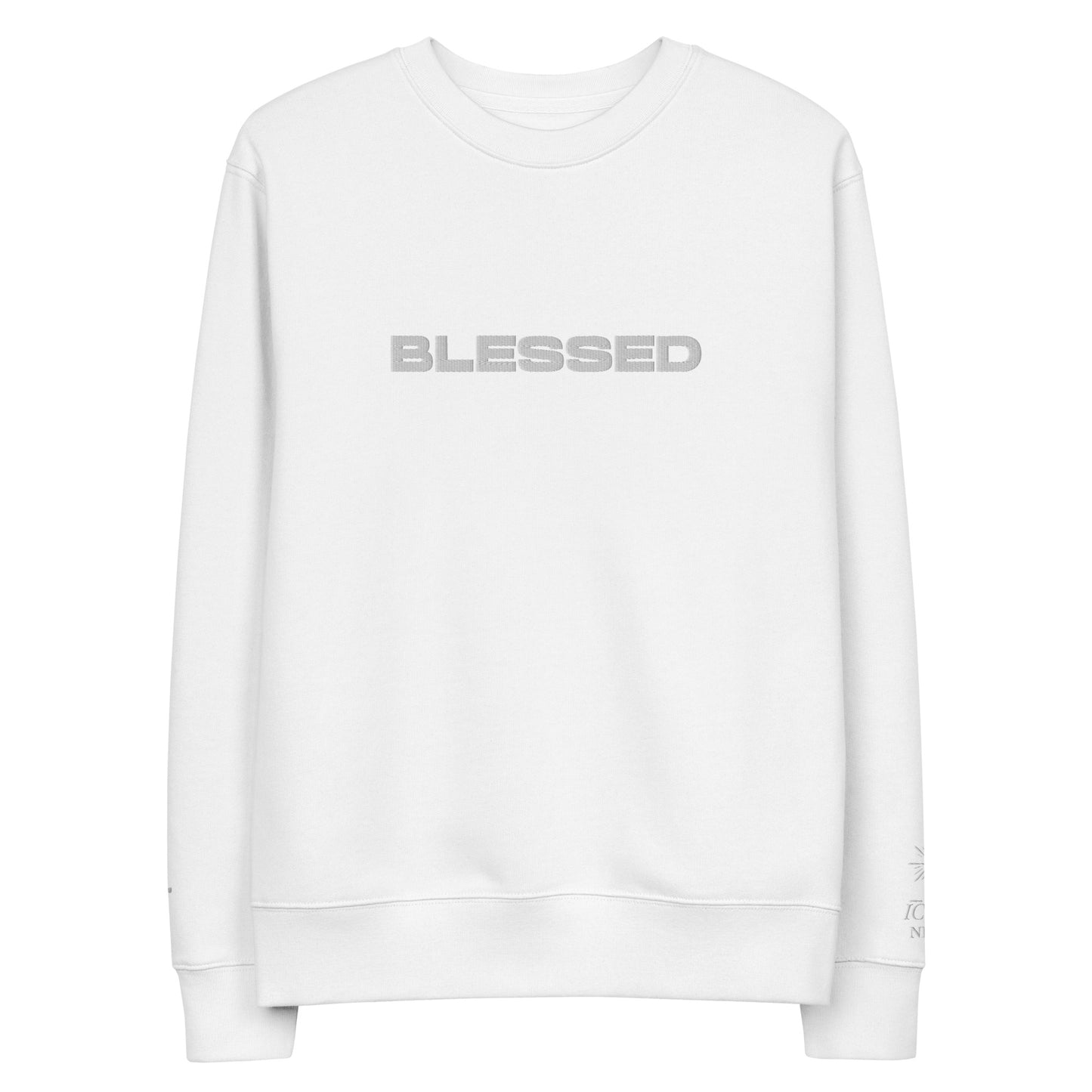 Blessed Organic Cotton White Eco Sweatshirt