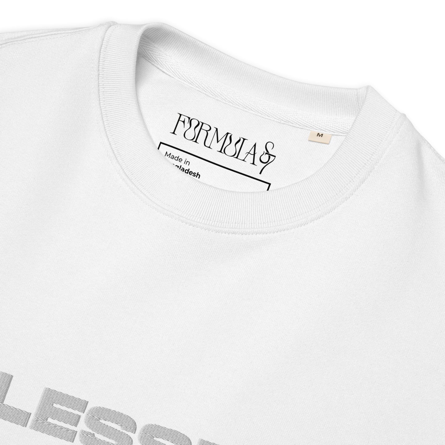 Blessed Organic Cotton White Eco Sweatshirt