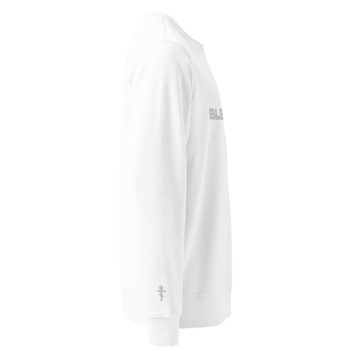 Blessed Organic Cotton White Eco Sweatshirt