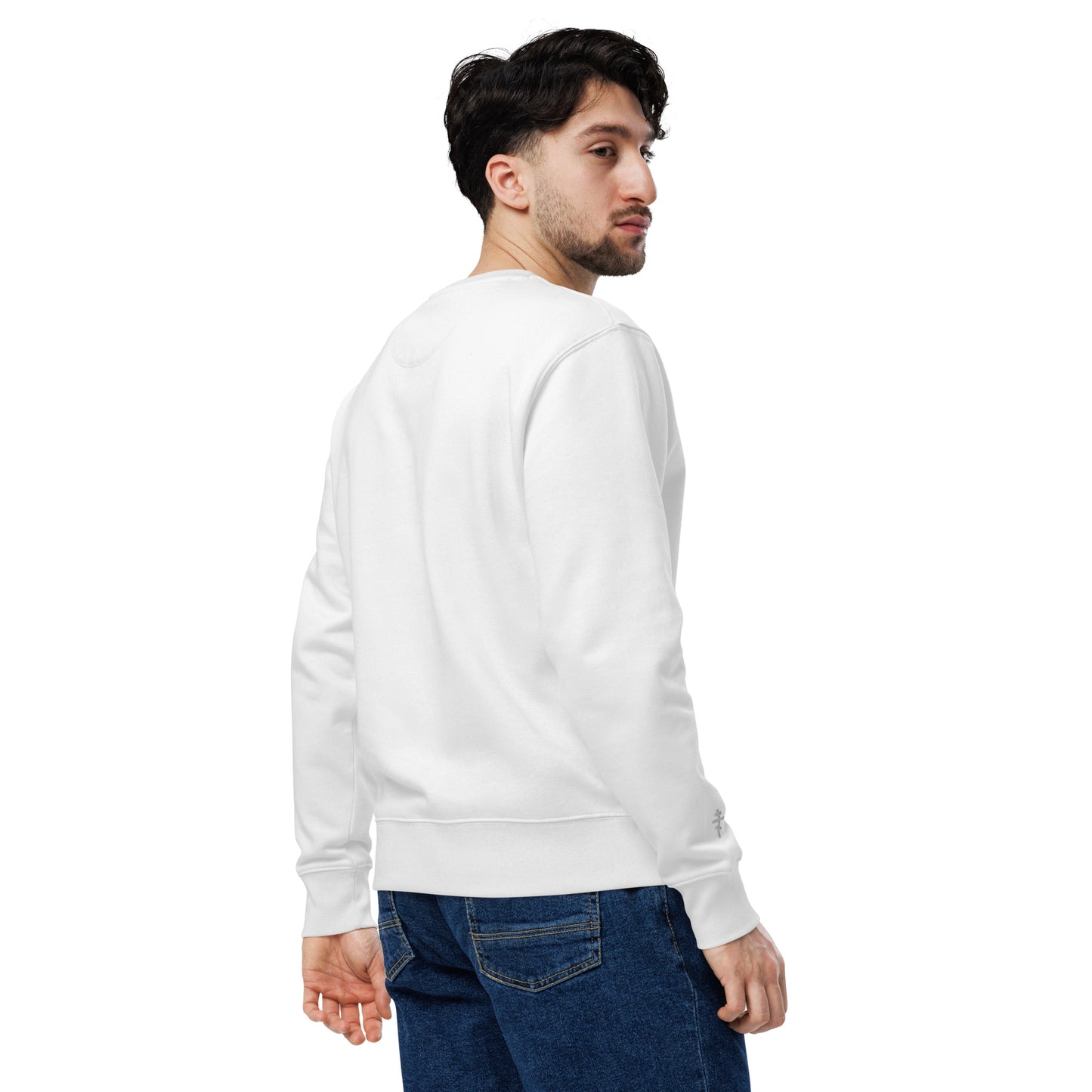 Blessed Organic Cotton White Eco Sweatshirt