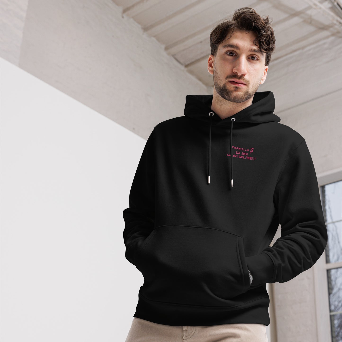 444 Love Will Protect Unisex Essential Eco Hoodie