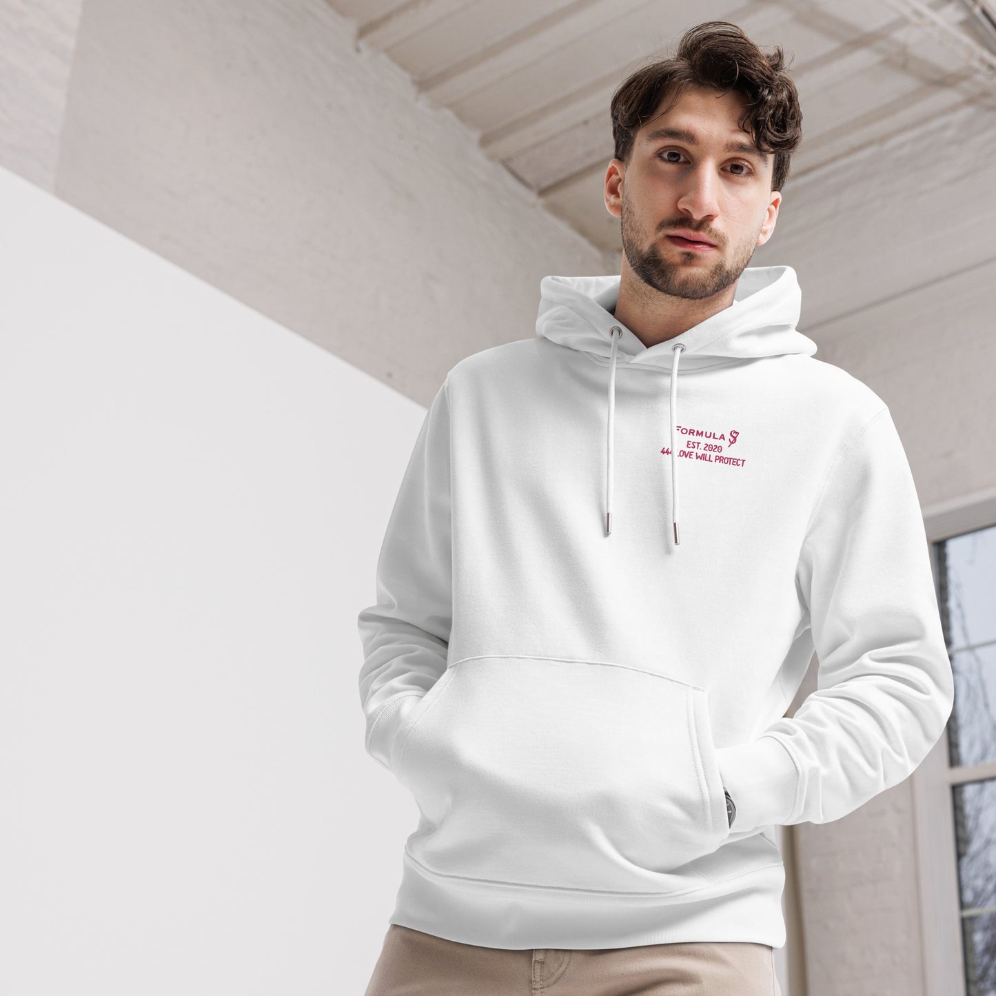 444 Love Will Protect Unisex Essential Eco Hoodie