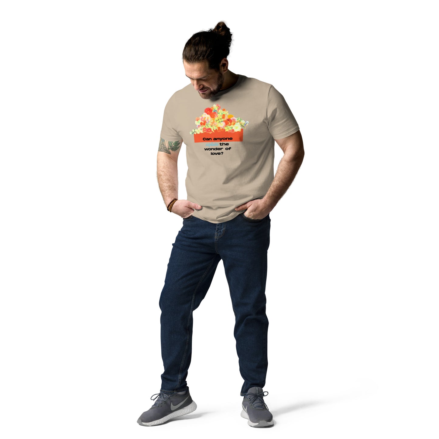 The Wonder of Love Floral Unisex organic cotton t-shirt