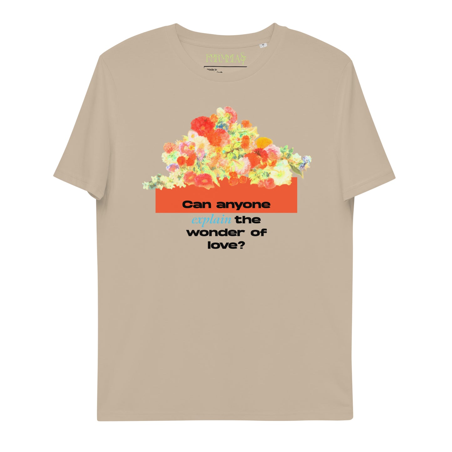 The Wonder of Love Floral Unisex organic cotton t-shirt
