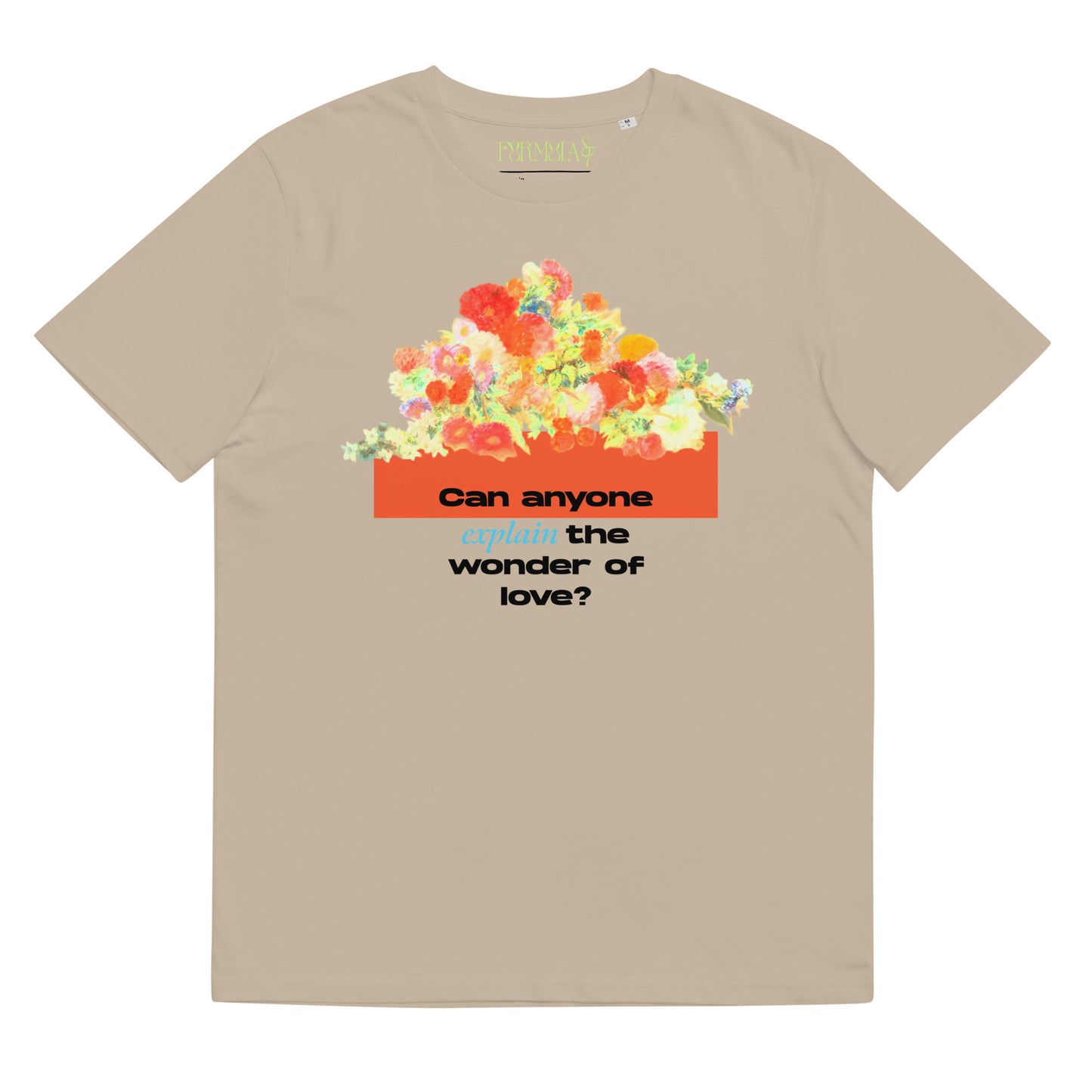 The Wonder of Love Floral Unisex organic cotton t-shirt