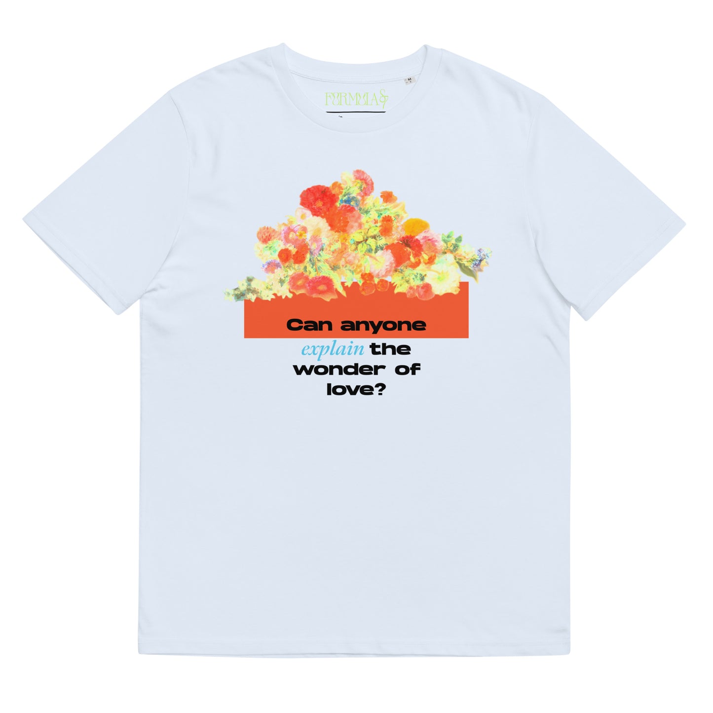 The Wonder of Love Floral Unisex organic cotton t-shirt
