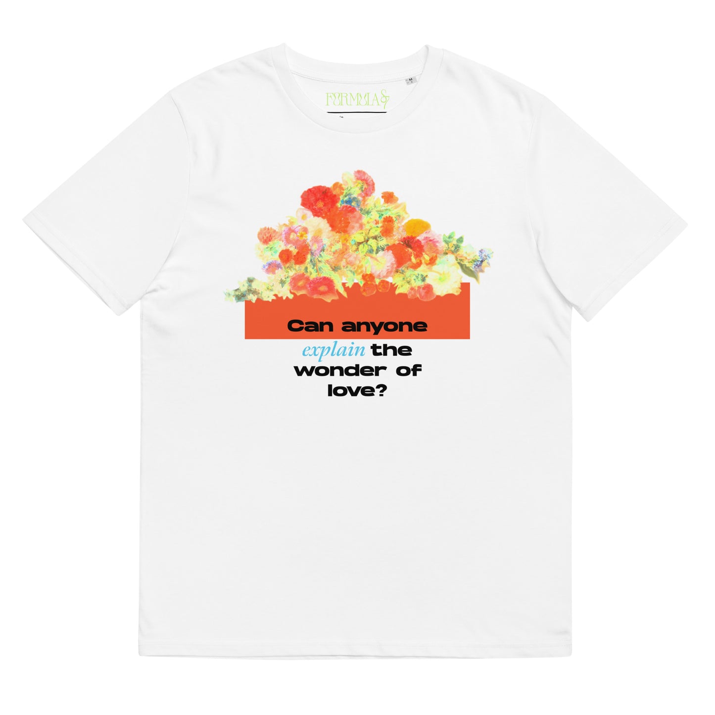 The Wonder of Love Floral Unisex organic cotton t-shirt