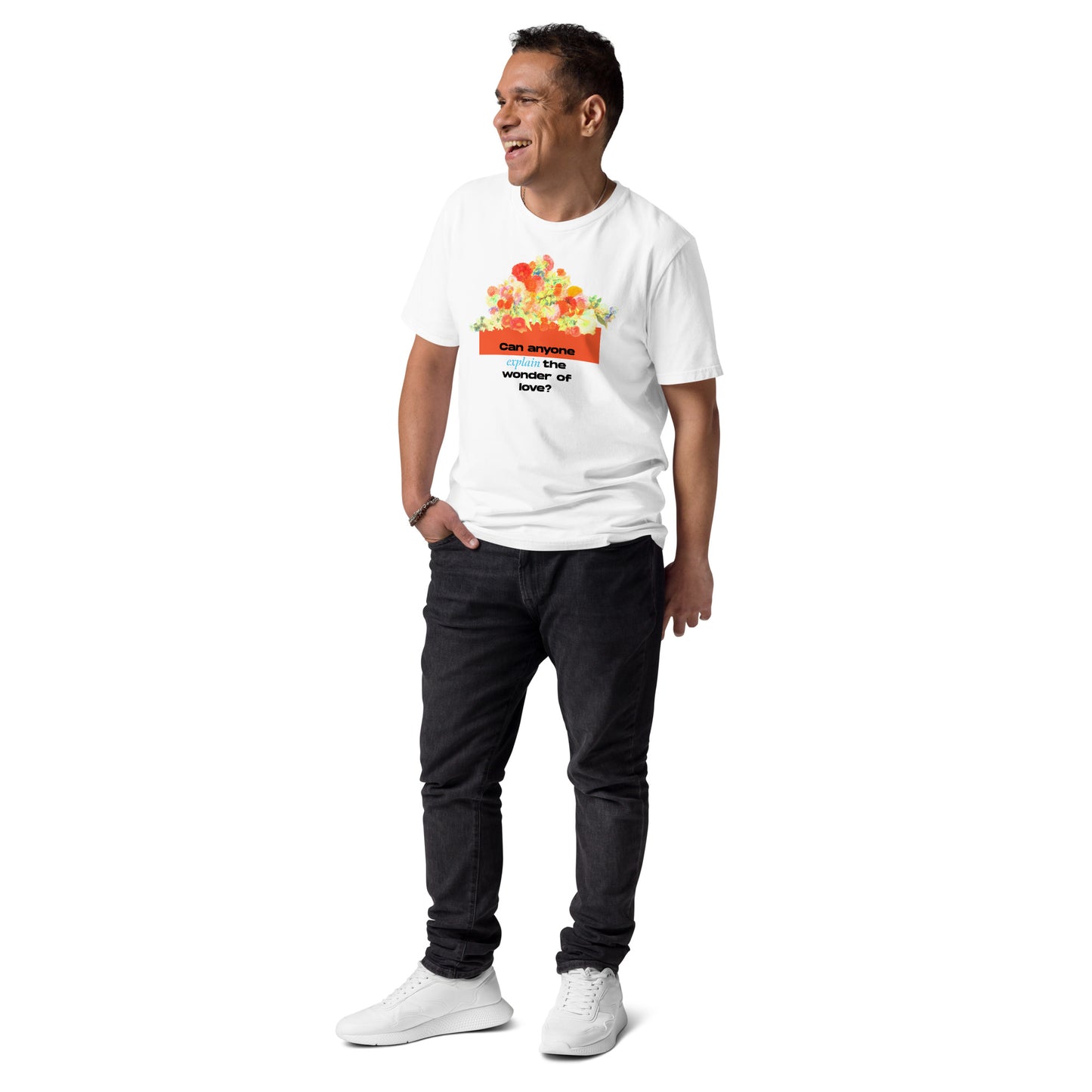 The Wonder of Love Floral Unisex organic cotton t-shirt