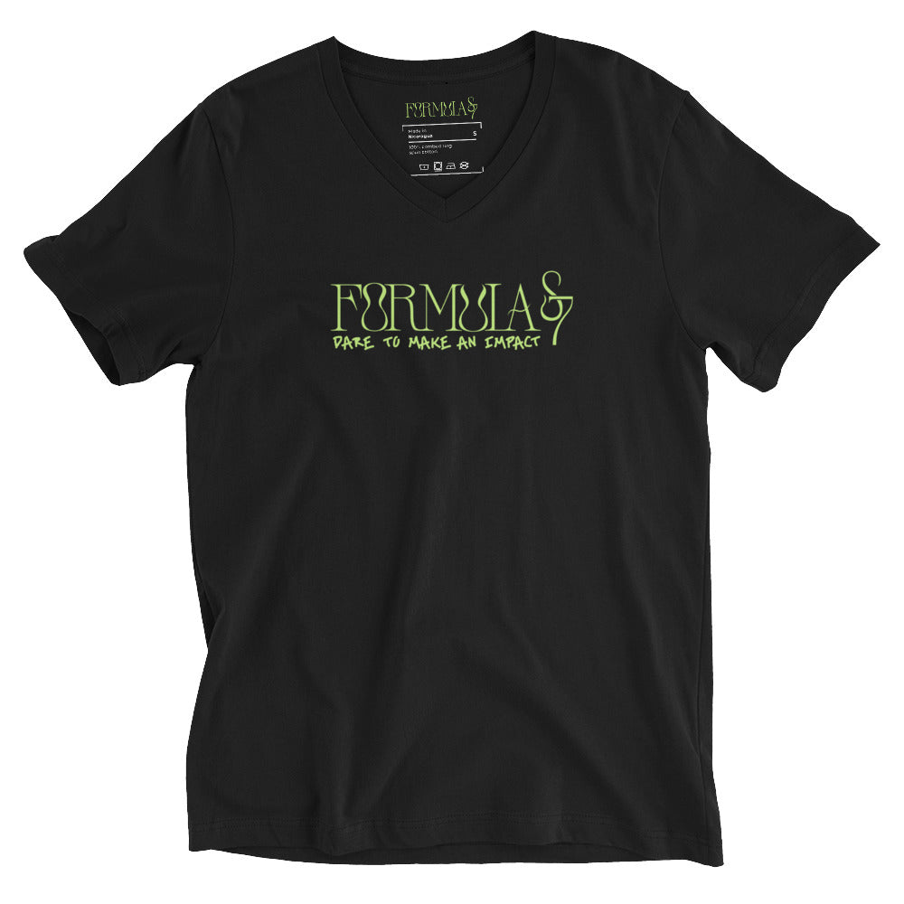 Unisex Short Sleeve V-Neck Formula S7 Logo Print T-Shirt