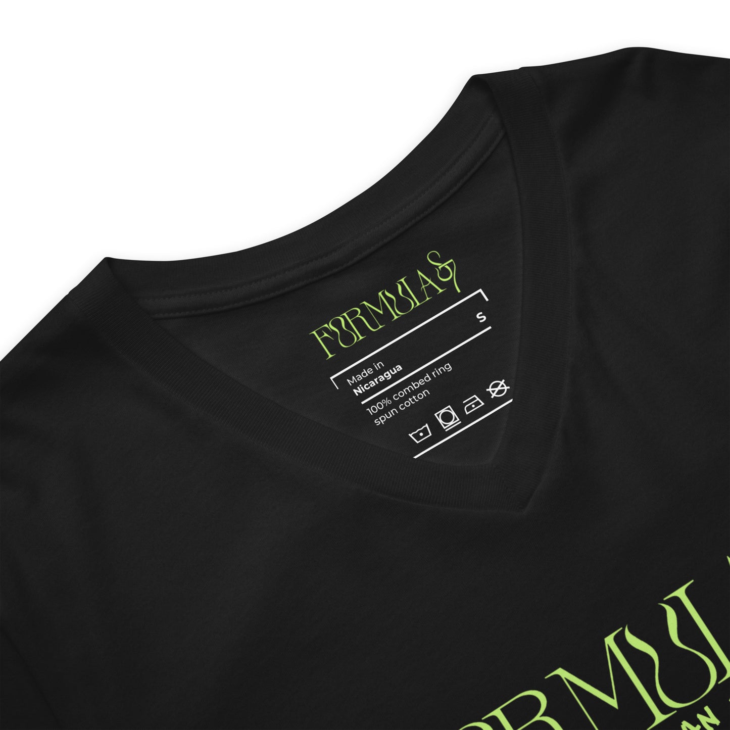 Unisex Short Sleeve V-Neck Formula S7 Logo Print T-Shirt