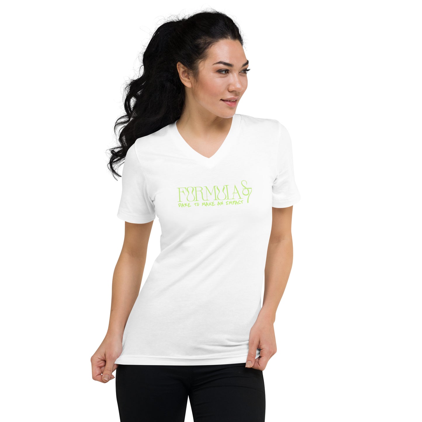Unisex Short Sleeve V-Neck Formula S7 Logo Print T-Shirt