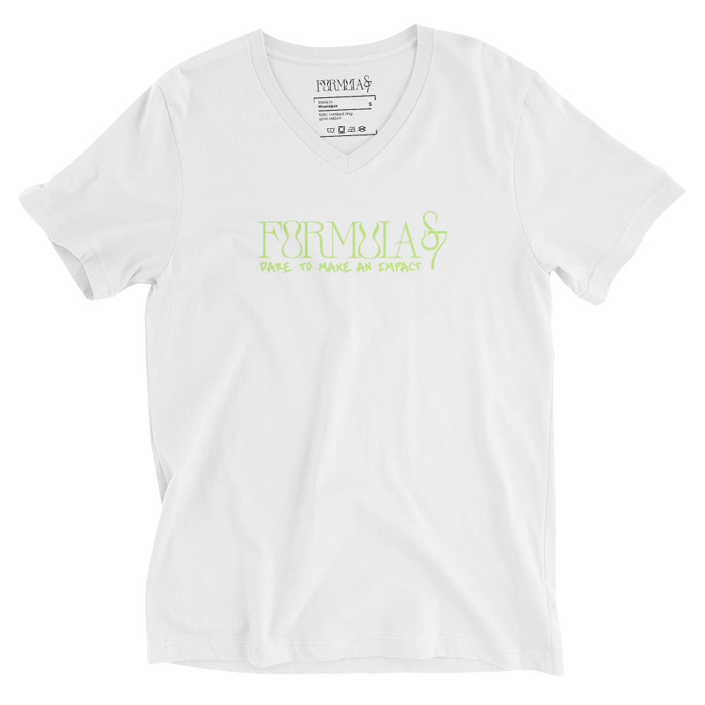 Unisex Short Sleeve V-Neck Formula S7 Logo Print T-Shirt