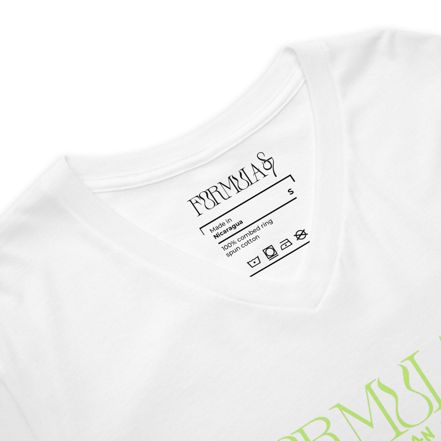 Unisex Short Sleeve V-Neck Formula S7 Logo Print T-Shirt