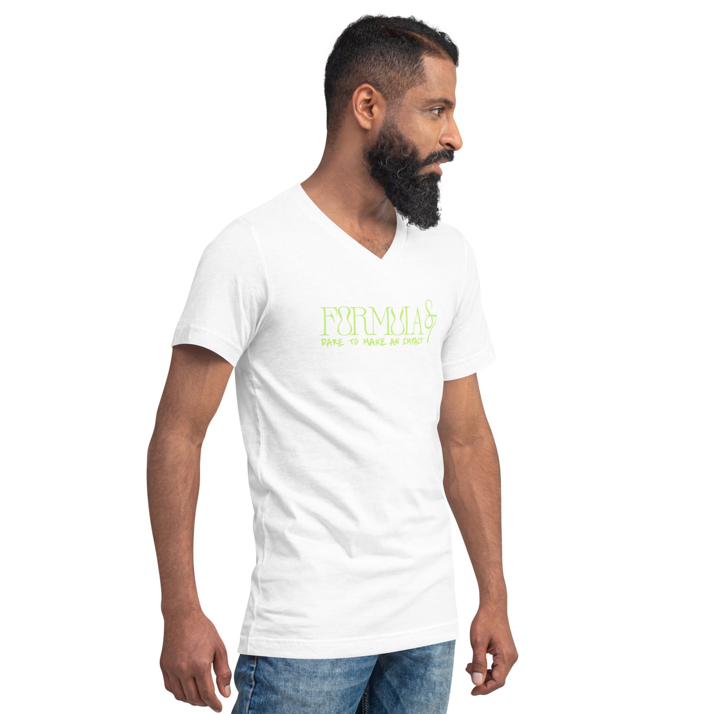 Unisex Short Sleeve V-Neck Formula S7 Logo Print T-Shirt