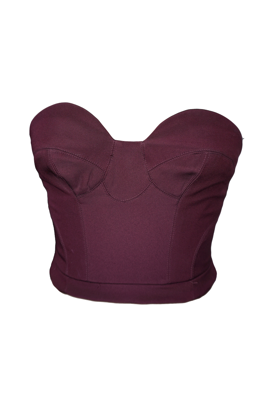 Strapless bustier top crop top
