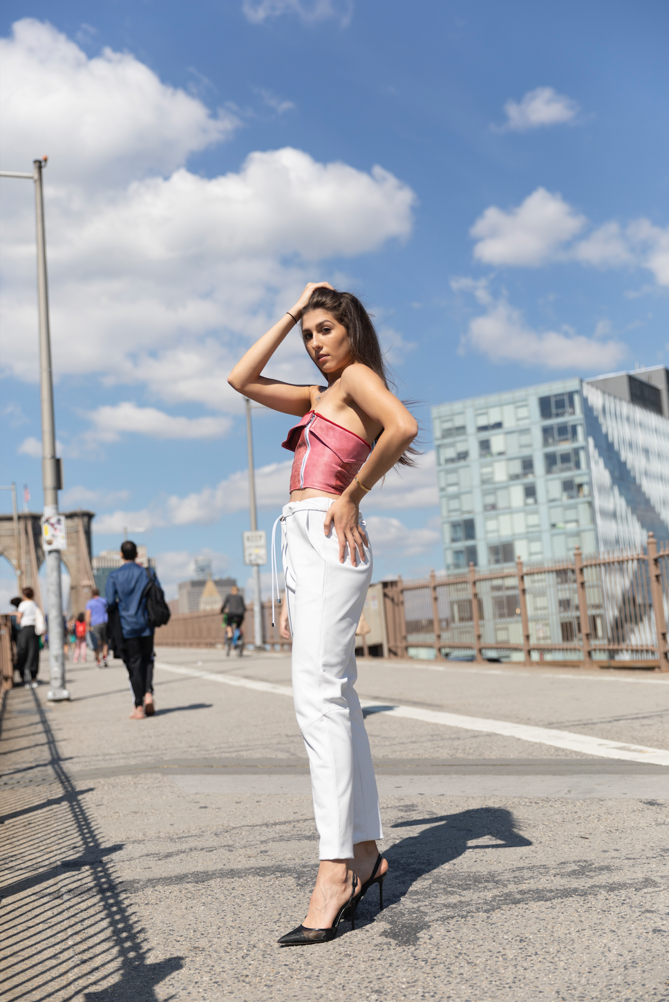 Unisex White Leather Pants Formula S7