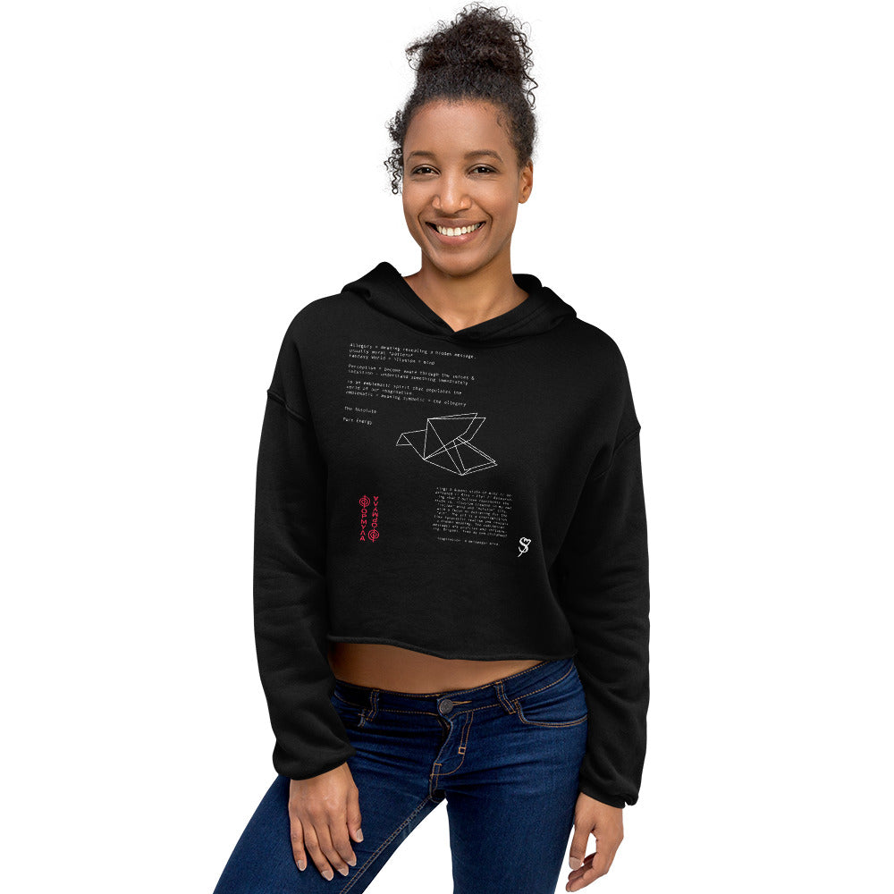 Behind-The-Thoughts Crop Hoodie