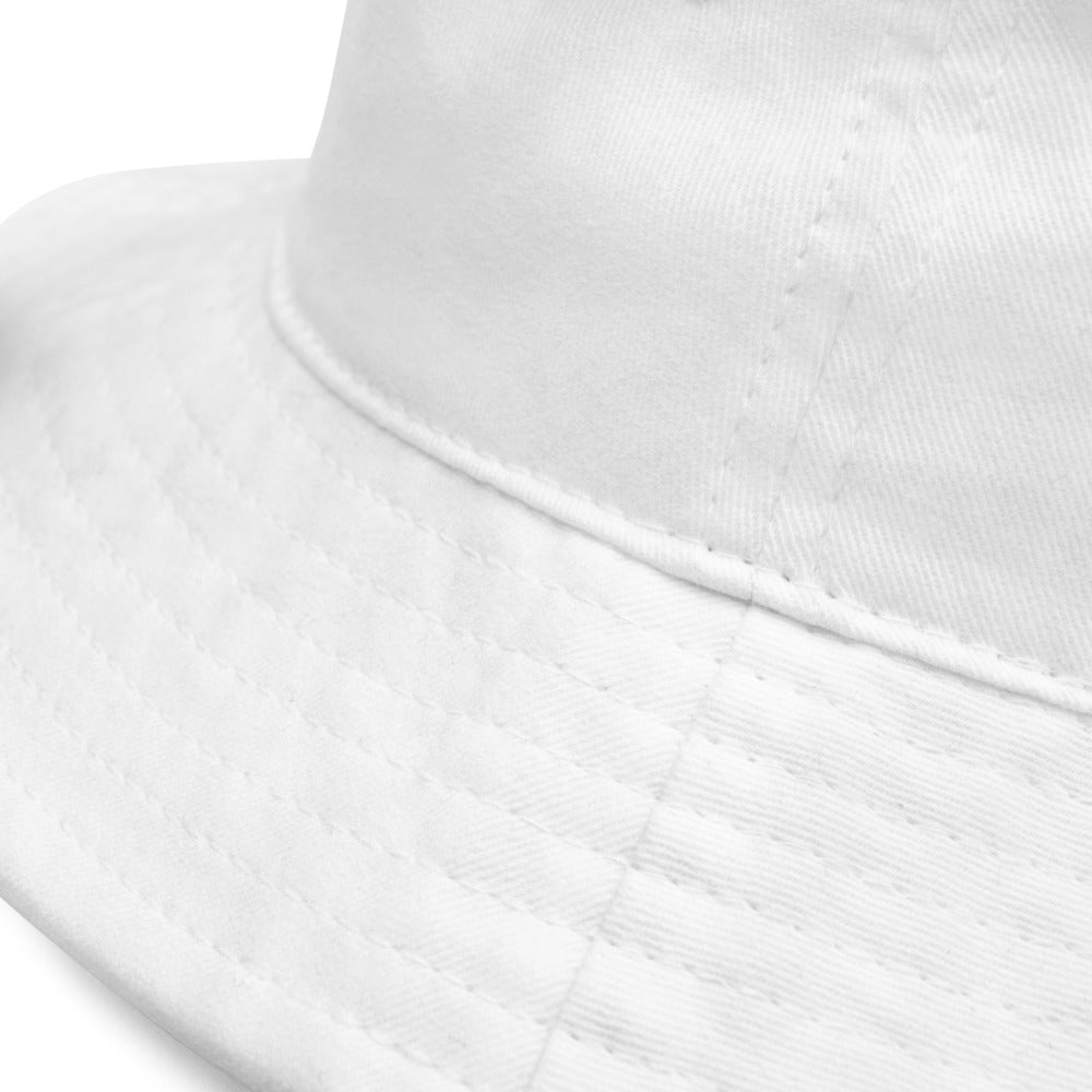 White Origami Bird Bucket Hat