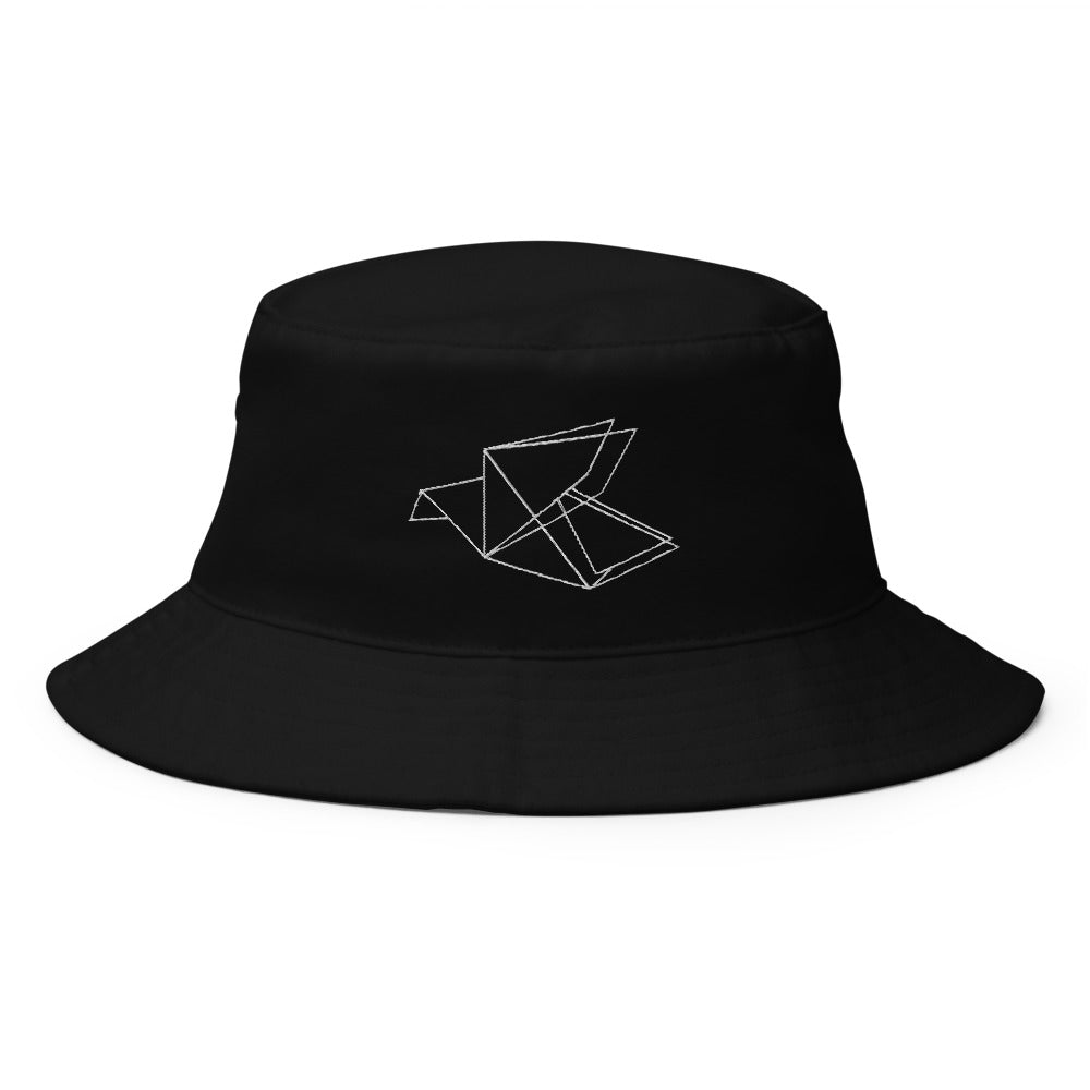 White Origami Bird Bucket Hat