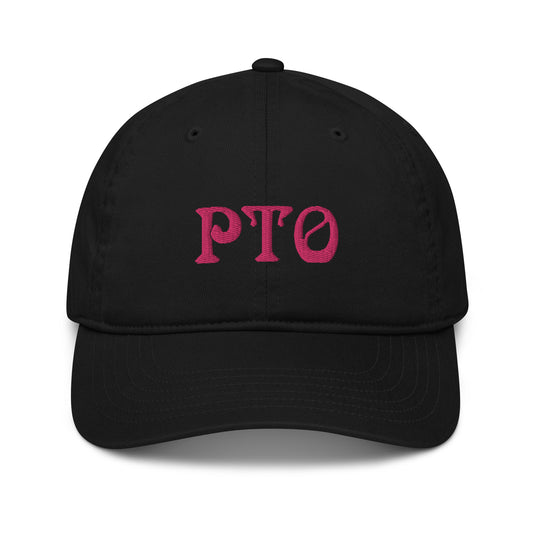 PTO Flamingo Pink Embroidered Organic dad hat