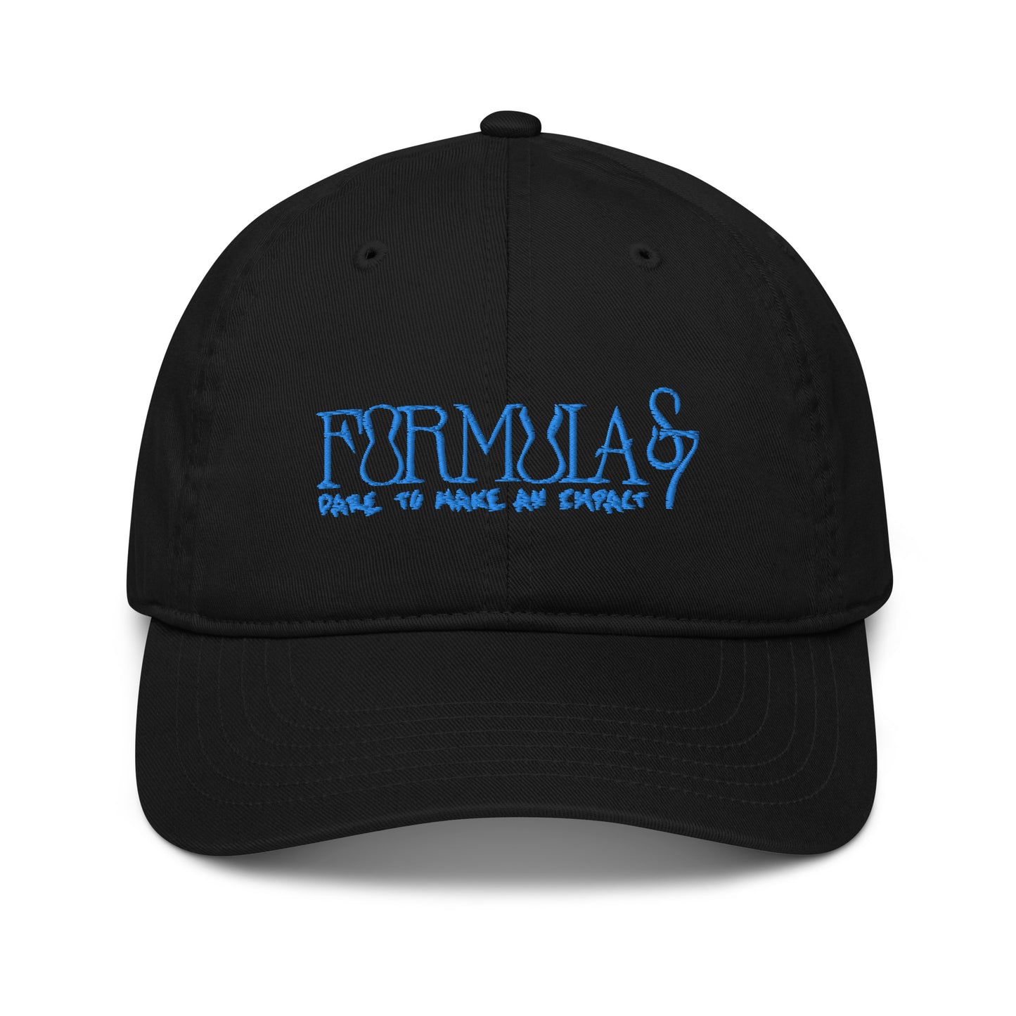Formula S7 Dare to make an Impact Aqua Blue Logo Organic Cotton dad hat