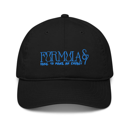Formula S7 Dare to make an Impact Aqua Blue Logo Organic Cotton dad hat