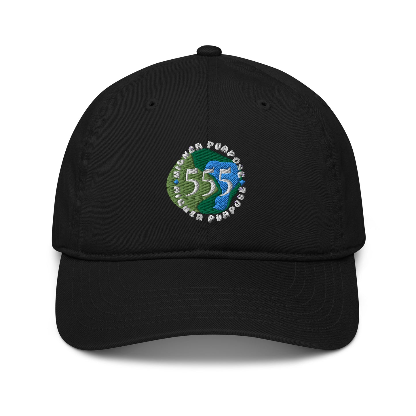 Higher Purpose 555 Angel Number Organic Cotton dad hat