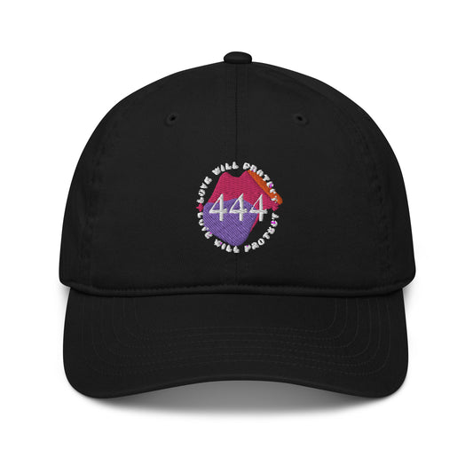 Love will Protect 444 Angel Number Organic Cotton dad hat