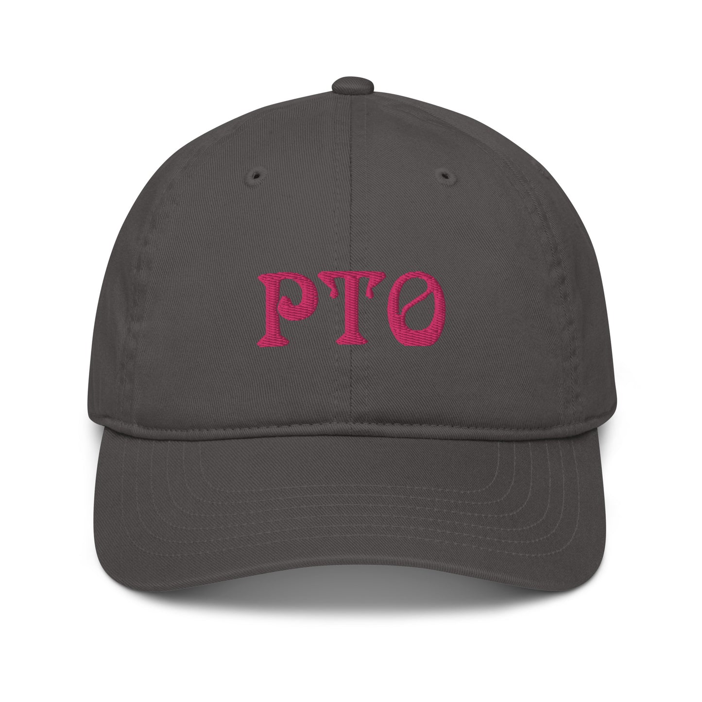 PTO Flamingo Pink Embroidered Organic dad hat