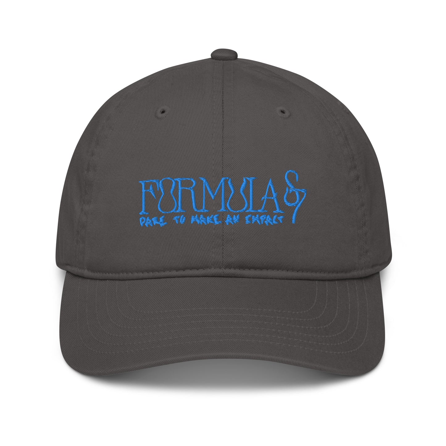 Formula S7 Dare to make an Impact Aqua Blue Logo Organic Cotton dad hat