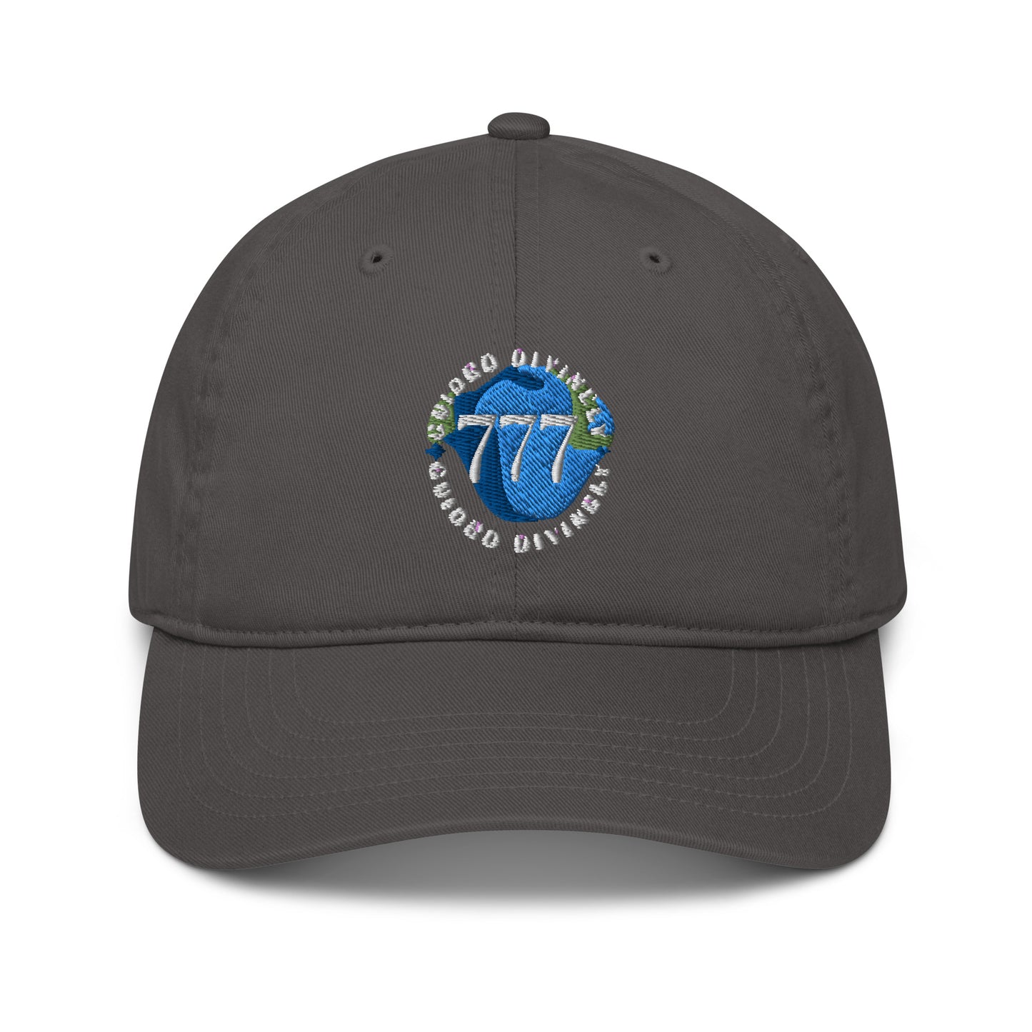 Guided Divinely 777 Angel Number Organic cotton dad hat