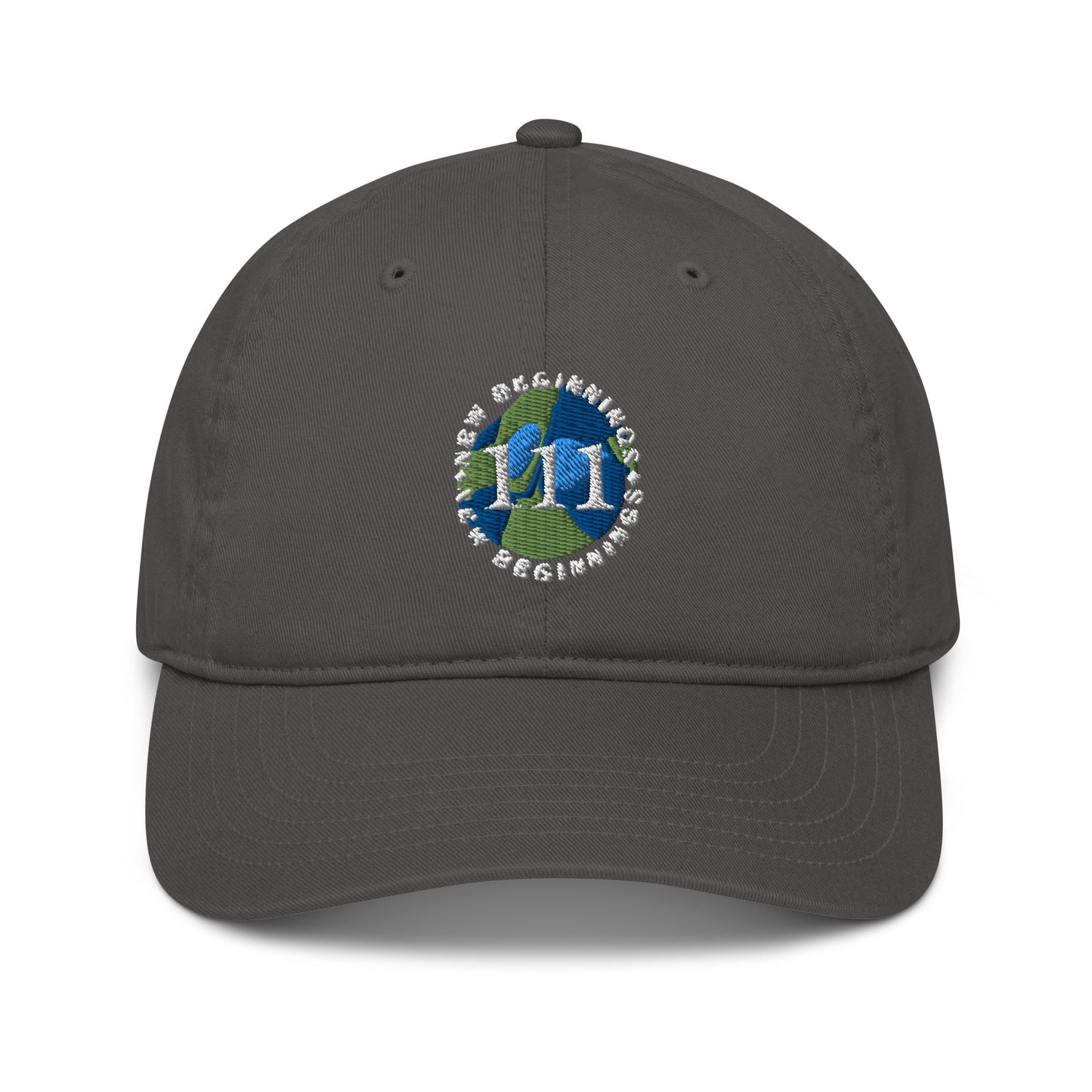 New Beginnings 111 Angel Number Organic Cotton dad hat