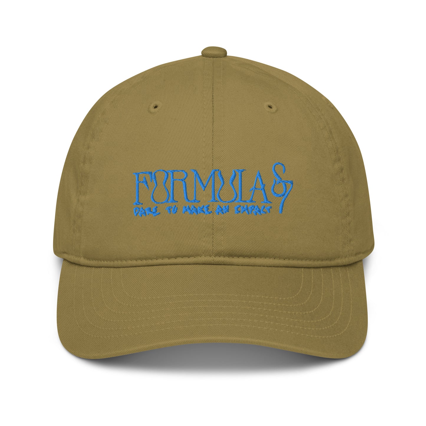 Formula S7 Dare to make an Impact Aqua Blue Logo Organic Cotton dad hat
