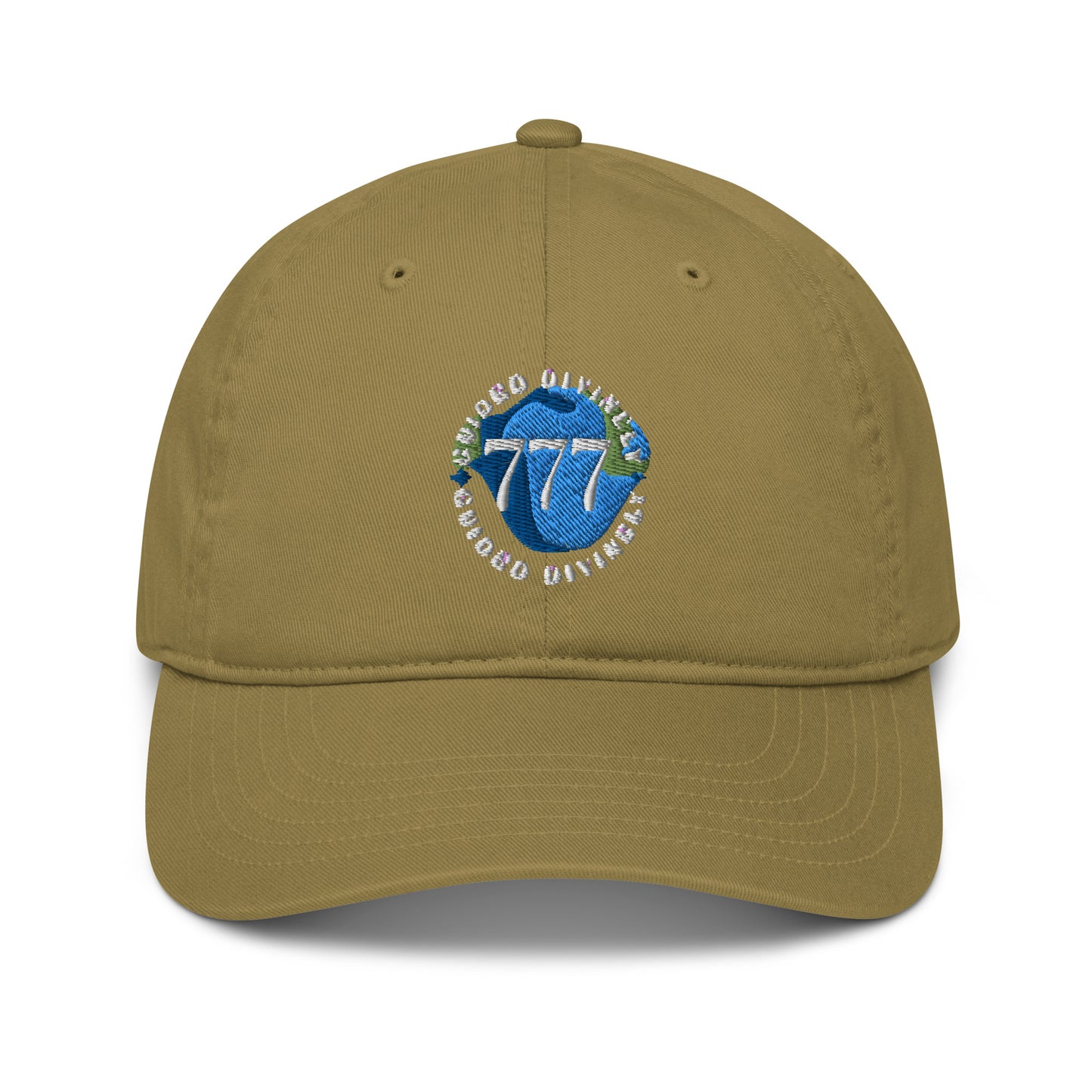 Guided Divinely 777 Angel Number Organic cotton dad hat