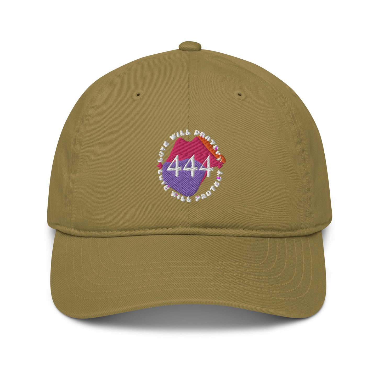 Love will Protect 444 Angel Number Organic Cotton dad hat