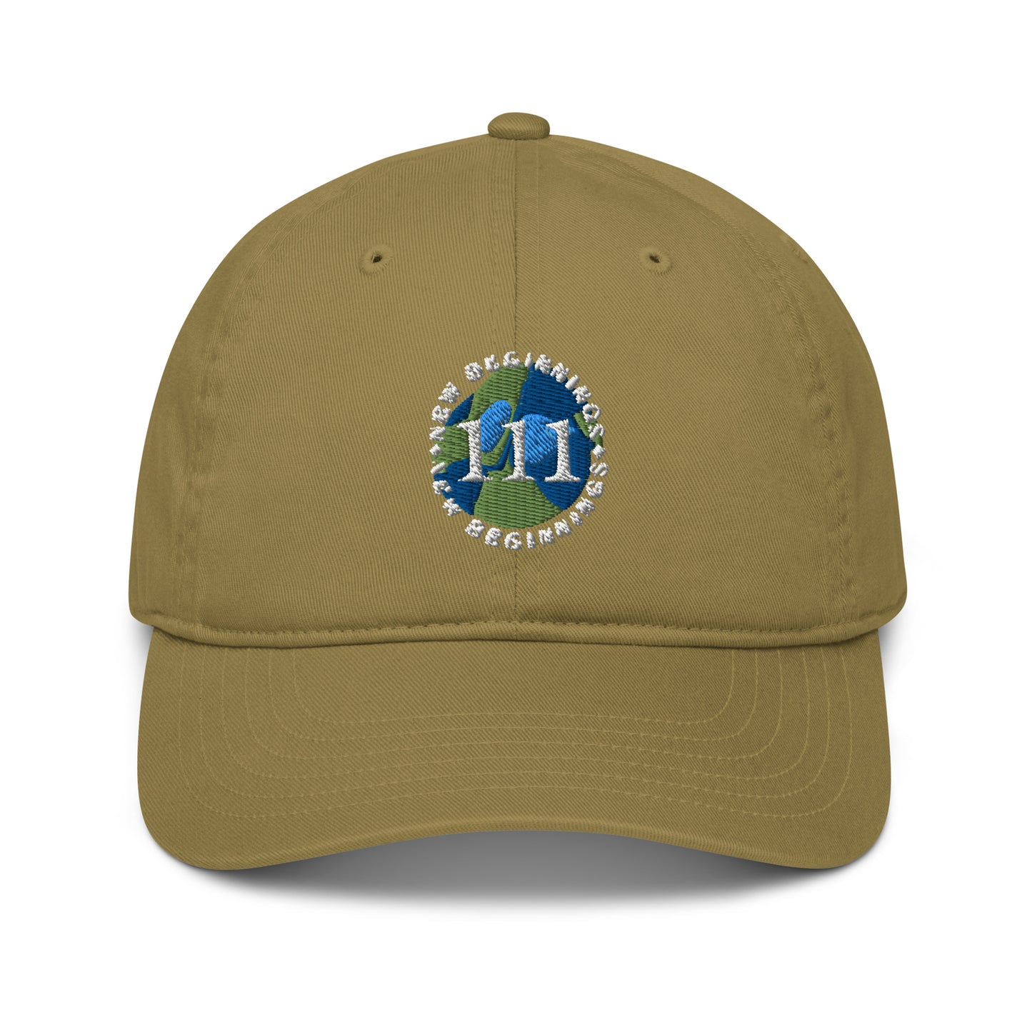 New Beginnings 111 Angel Number Organic Cotton dad hat
