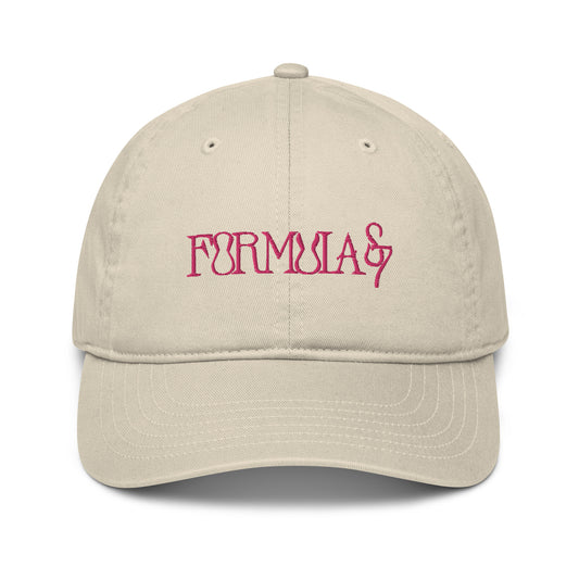 Formula S7 Hot Pink Embroidery Organic Cotton dad hat