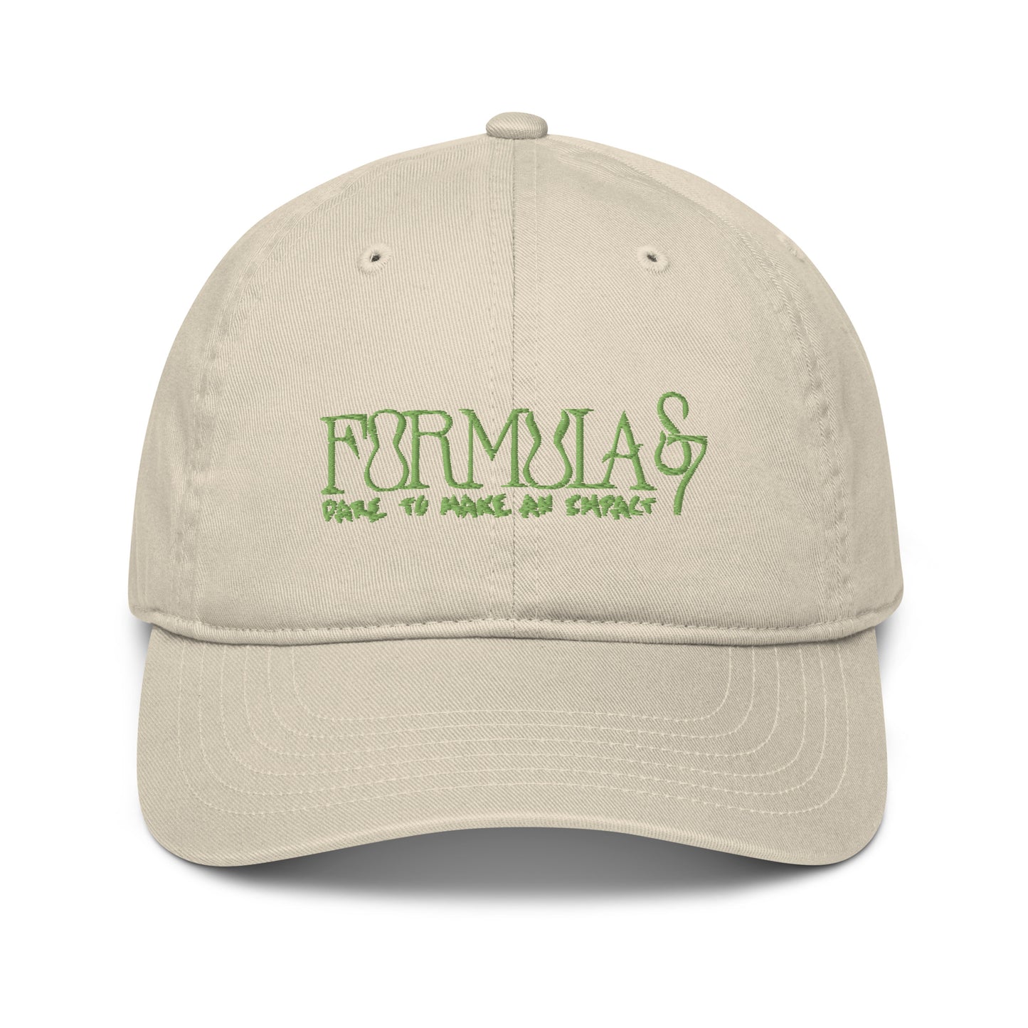 Formula S7 Dare to make an Impact Green Logo Organic Cotton dad hat