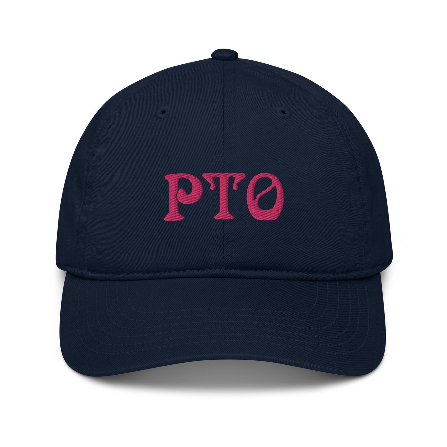 PTO Flamingo Pink Embroidered Organic dad hat