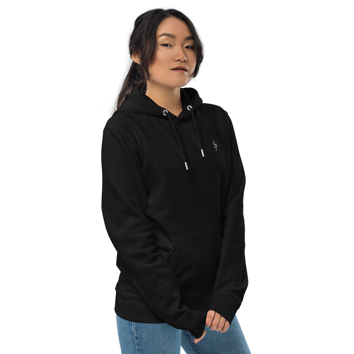 Blue Heart Eternal Love Snake Back Graphic Print Unisex essential eco mystical hoodie