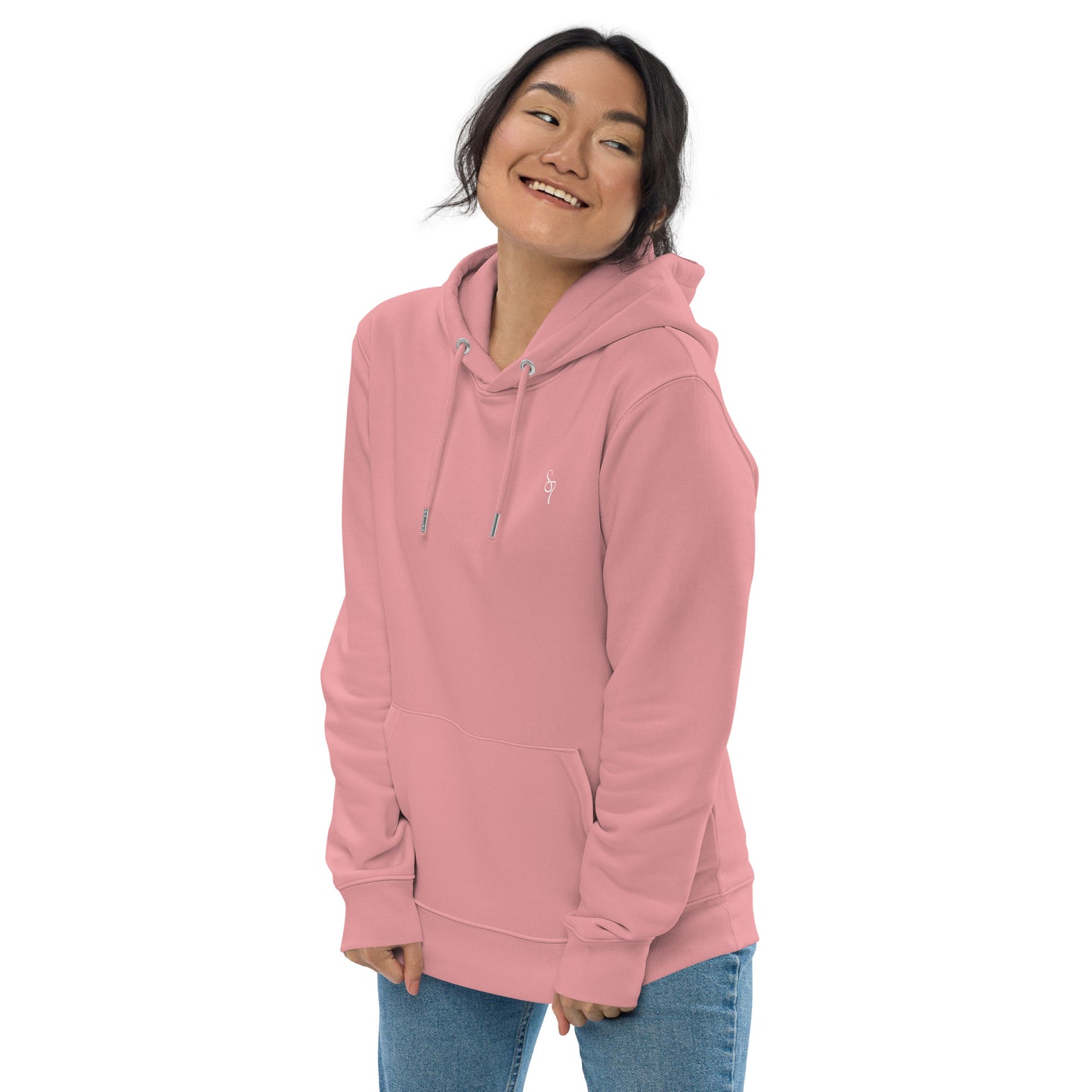 Blue Heart Eternal Love Snake Back Graphic Print Unisex essential eco mystical hoodie