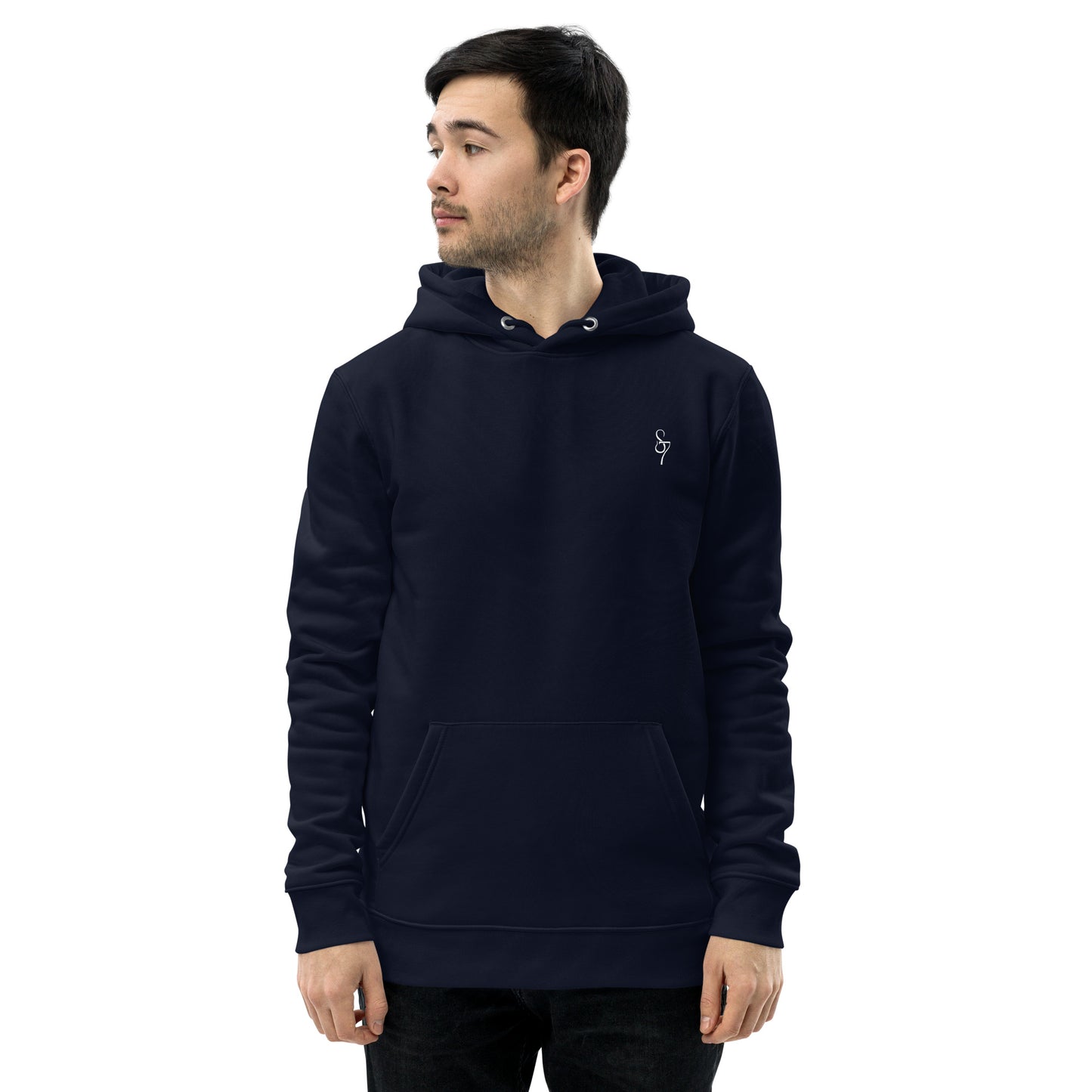 Blue Heart Eternal Love Snake Back Graphic Print Unisex essential eco mystical hoodie