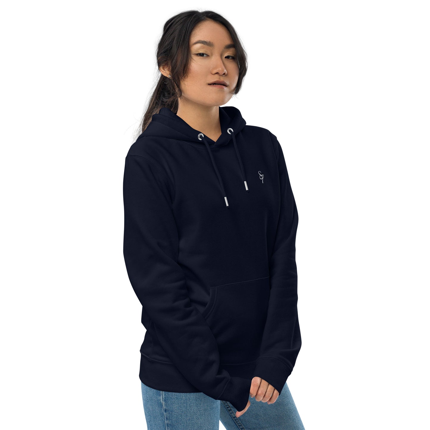 Blue Heart Eternal Love Snake Back Graphic Print Unisex essential eco mystical hoodie