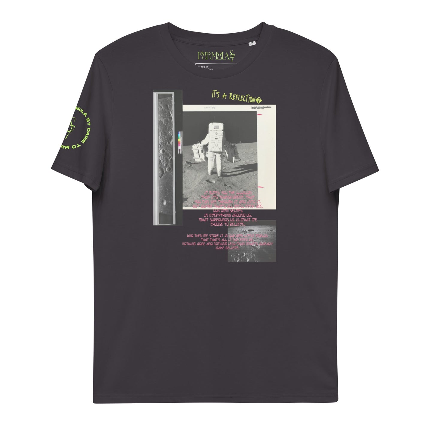 Reflection of Self, Man on the Moon Unisex Organic Cotton T-Shirt
