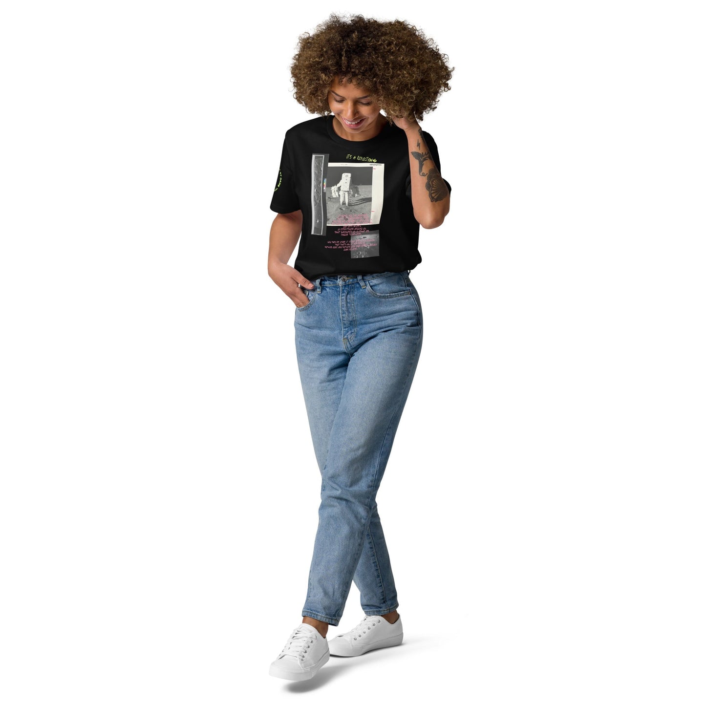 Reflection of Self, Man on the Moon Unisex Organic Cotton T-Shirt